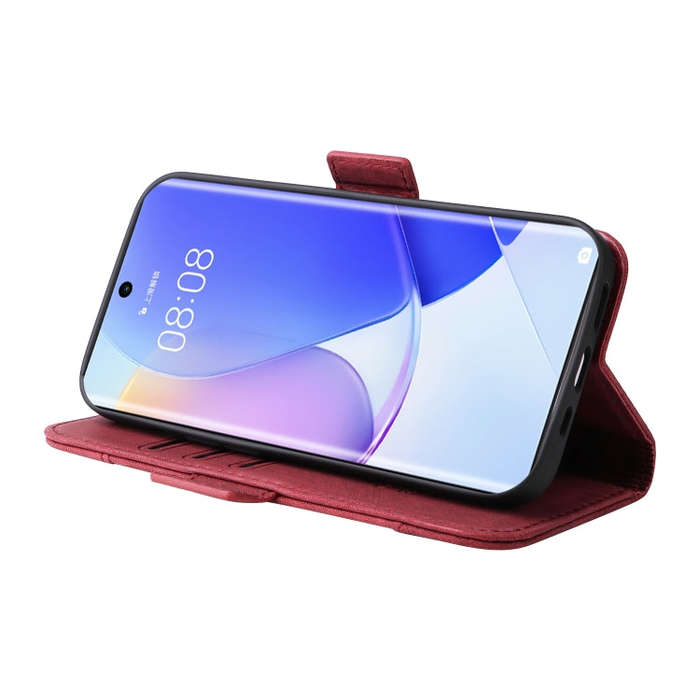 For Huawei nova 9 BETOPNICE Dual-side Buckle Leather Phone Case(Red)