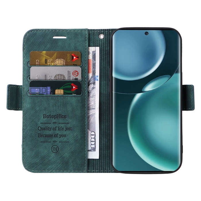 For Honor Magic4 BETOPNICE Dual-side Buckle Leather Phone Case(Green)