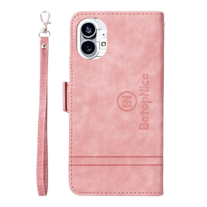 For Nothing Phone 1 BETOPNICE Dual-side Buckle Leather Phone Case(Pink)