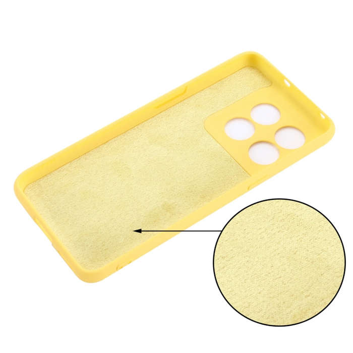 For OnePlus 10T 5G / ACE Pro Pure Color Liquid Silicone Shockproof Phone Case(Yellow)