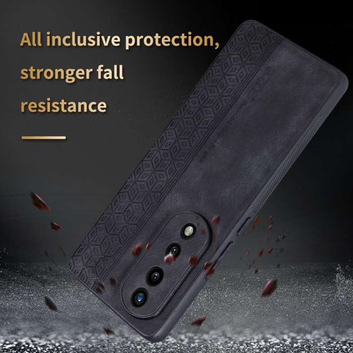 For Honor 70 AZNS 3D Embossed Skin Feel Phone Case(Black)