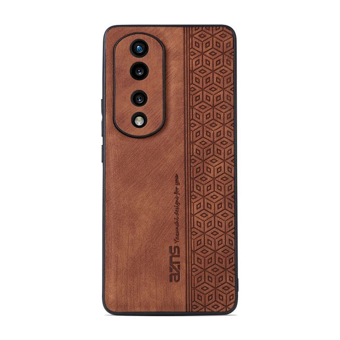 For Honor 70 Pro / 70 Pro+ AZNS 3D Embossed Skin Feel Phone Case(Brown)