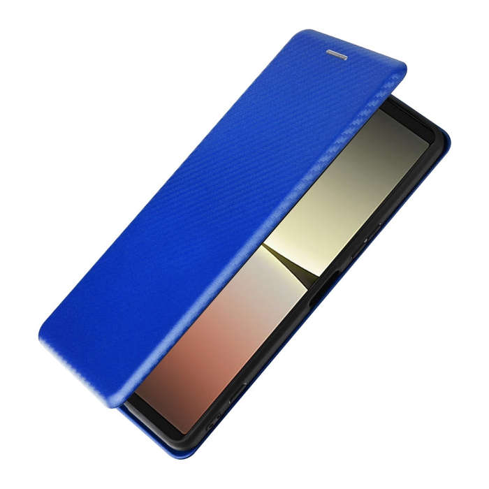 For Sony Xperia 5 IV Carbon Fiber Texture Leather Phone Case(Blue)