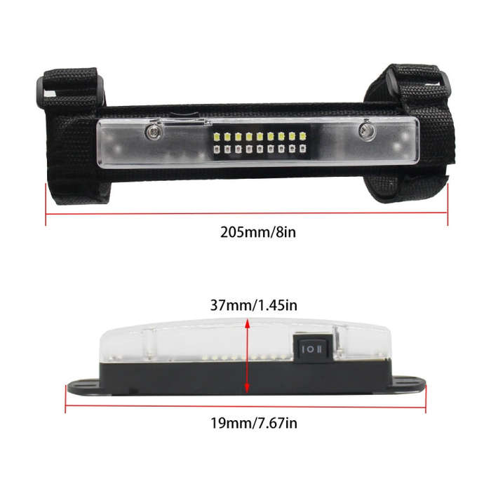 For UTV ATV Polaris RZR Golf Cart Motorcycle Two-color LED Guard Bar Light, Shell Color:Transpare...