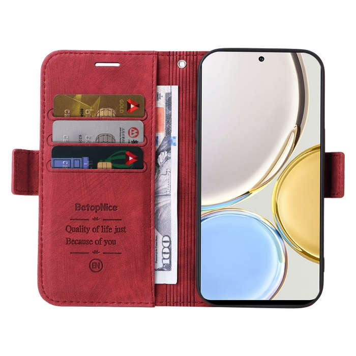 For Honor X9 4G / 5G / Honor X30 BETOPNICE Dual-side Buckle Leather Phone Case(Red)