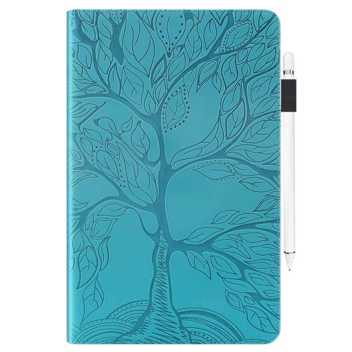 For 8 inch Life Tree Pattern Flip Universal Leather Tablet Case(Blue)