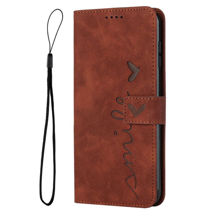For Google Pixel 7 Pro Skin Feel Heart Pattern Leather Phone Case(Brown)
