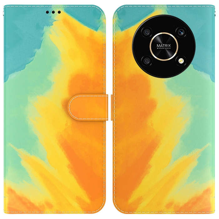 For Honor X9 / X9 5G Watercolor Pattern Flip Leather Phone Case(Autumn Leaf)