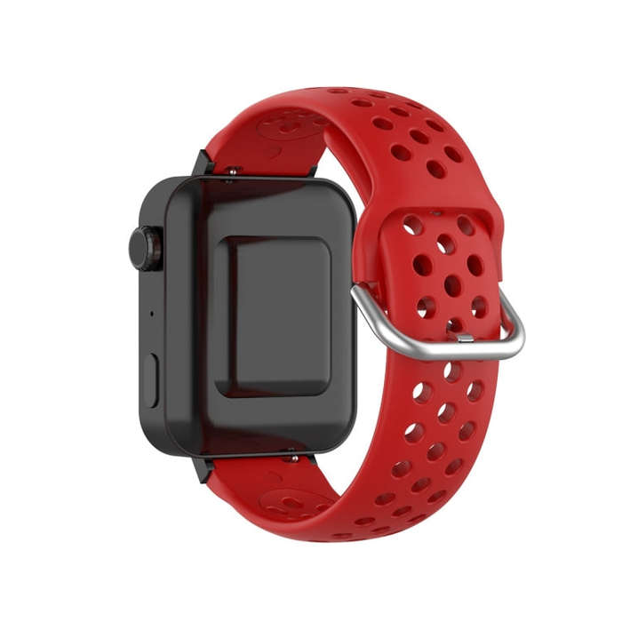 For Xiaomi Watch / Huawei Honor S1 18mm Solid Color Sport Watch Band(Red)