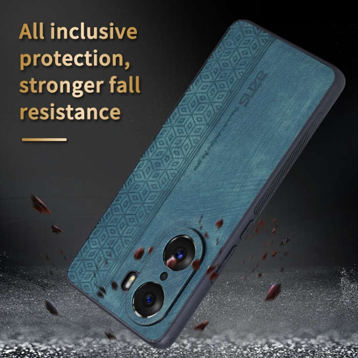 For Honor 60 Pro AZNS 3D Embossed Skin Feel Phone Case(Purple)