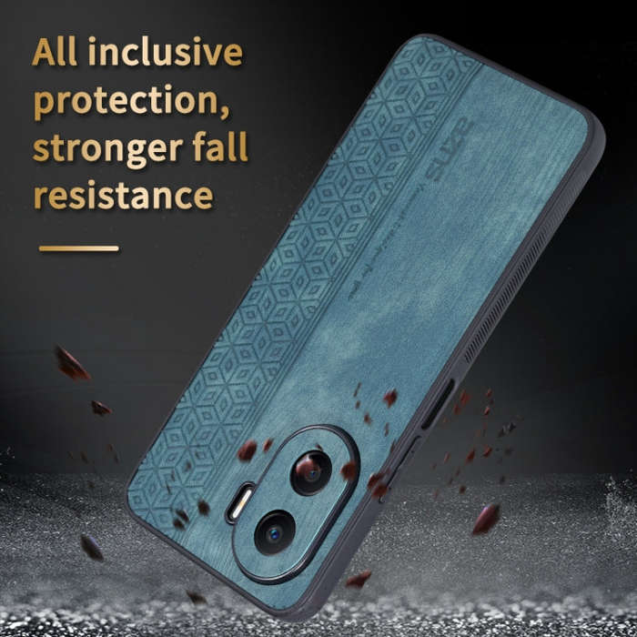 For Honor X40i AZNS 3D Embossed Skin Feel Phone Case(Black)