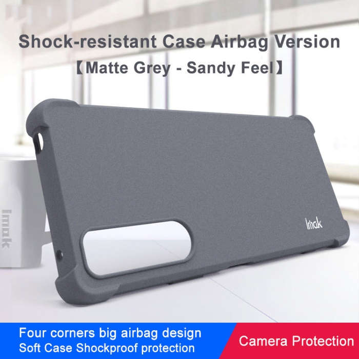 For Sony Xperia 5 IV imak Shockproof Airbag TPU Phone Case(Matte Grey)