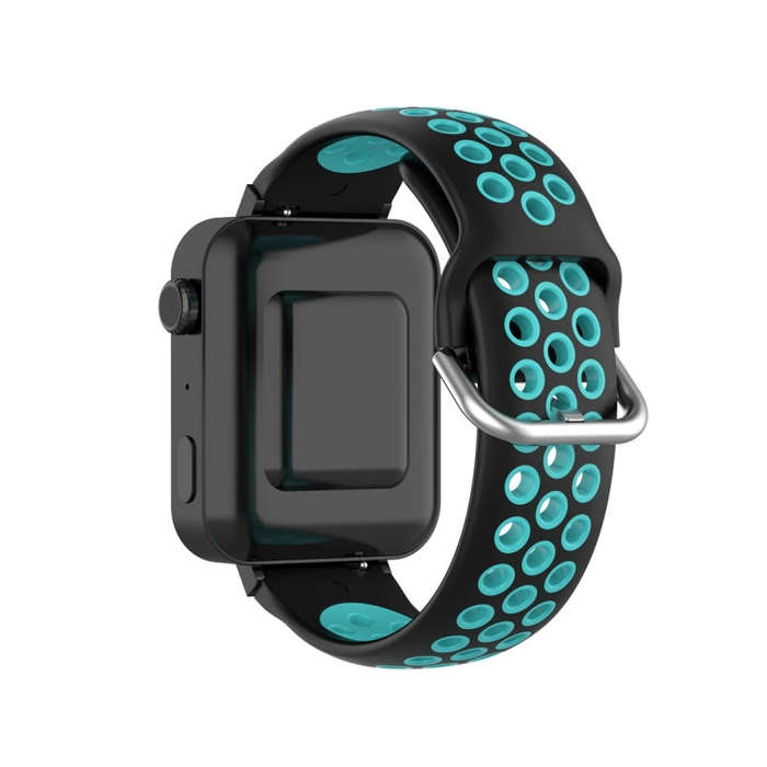 For Xiaomi Watch / Huawei Honor S1 18mm Two Color Sport Watch Band(Black + Mint Green)