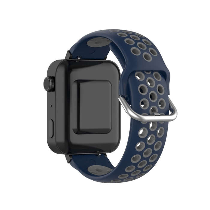 For Xiaomi Watch / Huawei Honor S1 18mm Two Color Sport Watch Band(Blue + Grey)