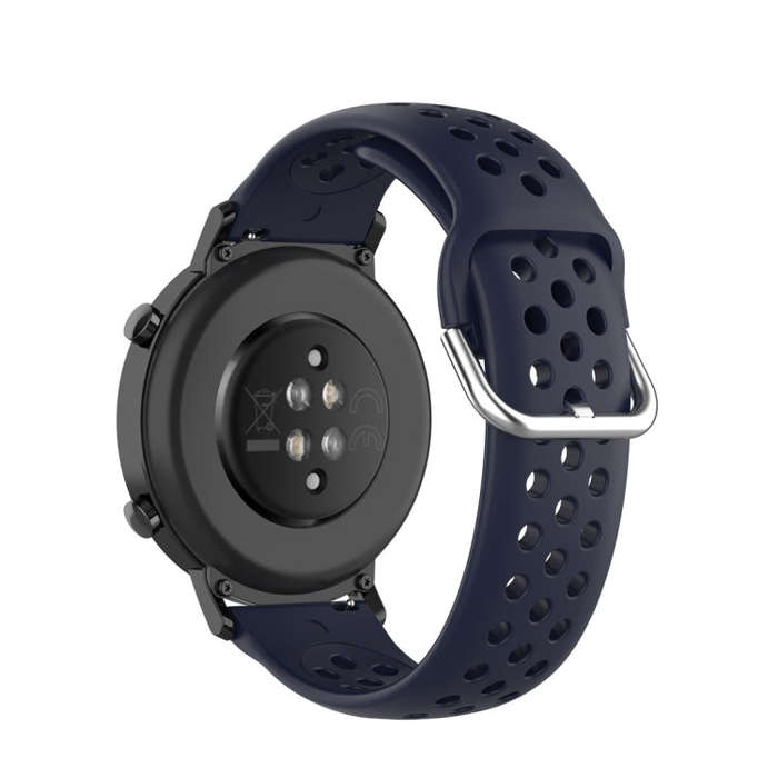 For Huawei Watch GT2 42MM 20mm Clasp Solid Color Sport Watch Band(Dark Blue)