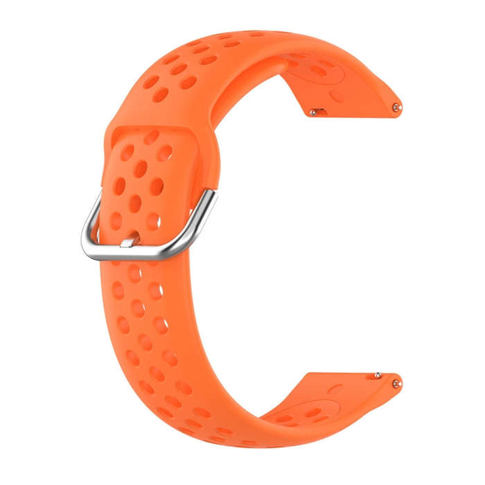 For Galaxy Watch Active2 / Active 20mm Clasp Solid Color Sport Watch Band(Orange)