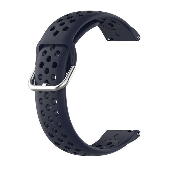 For Galaxy Watch Active2 / Active 20mm Clasp Solid Color Sport Watch Band(Dark Blue)
