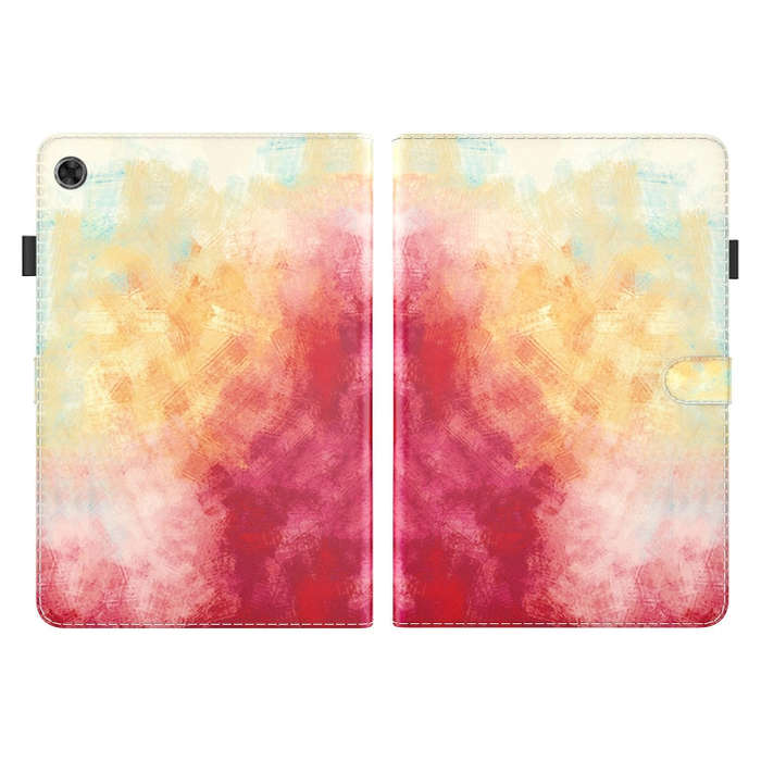 For Lenovo Tab M7 3rd Gen Watercolor Pattern Flip Leather Tablet Case(Spring Cherry)