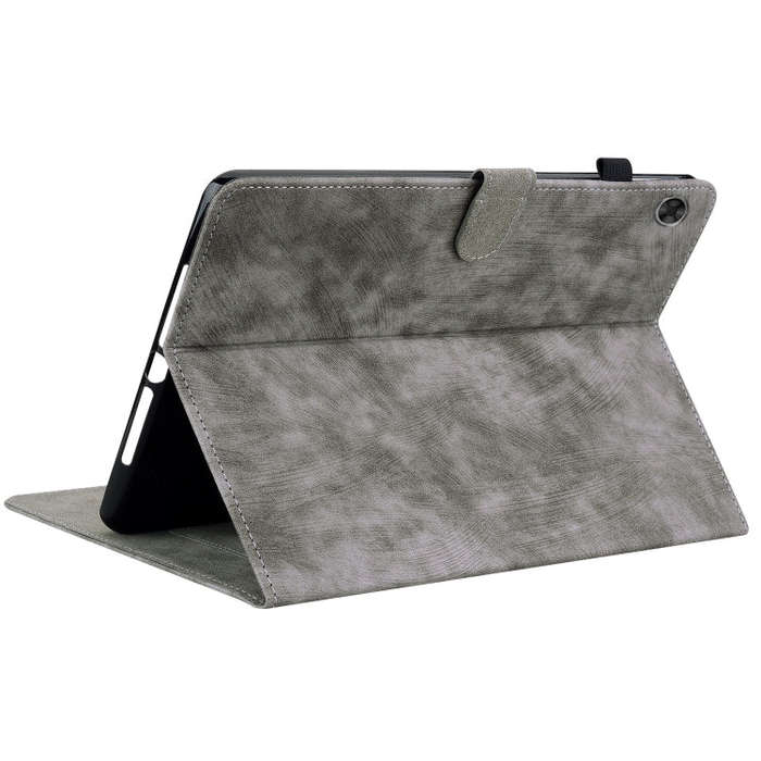 For Lenovo Tab M7 3rd Gen Tiger Pattern Flip Leather Tablet Case(Grey)