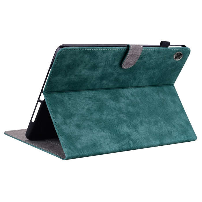 For Lenovo Tab M7 3rd Gen Tiger Pattern Flip Leather Tablet Case(Dark Green)