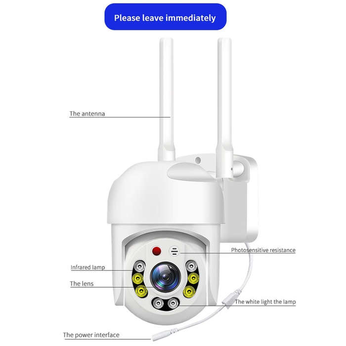 QX65 2MP HD IP66 Waterproof 5G Dual Band Wireless WiFi Camera, Specification:UK Plug