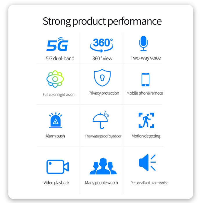 QX65 2MP HD IP66 Waterproof 5G Dual Band Wireless WiFi Camera, Specification:UK Plug