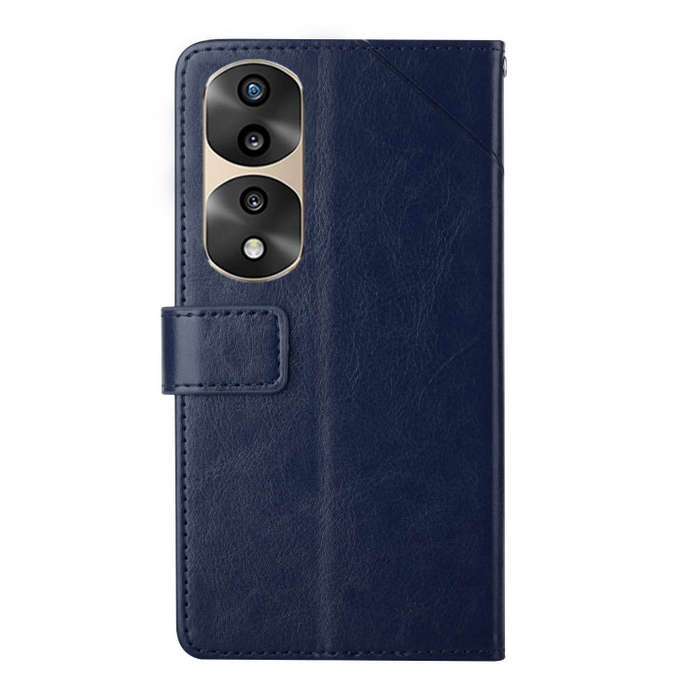 For Honor 70 Pro/70 Pro+ HT01 Y-shaped Pattern Flip Leather Phone Case(Blue)