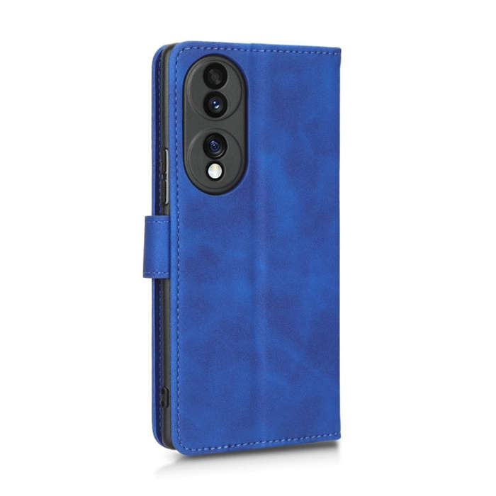 For Honor 70 5G Skin Feel Magnetic Flip Leather Phone Case(Blue)