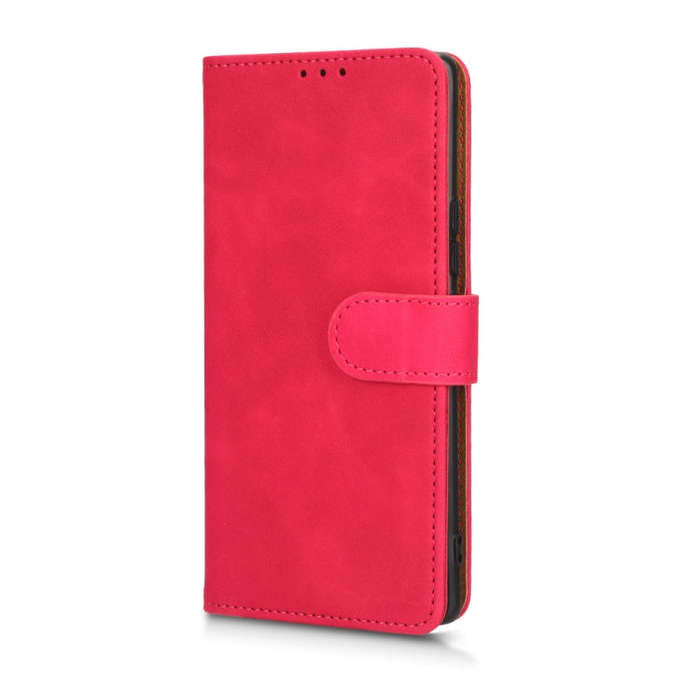 For Honor 70 5G Skin Feel Magnetic Flip Leather Phone Case(Rose Red)