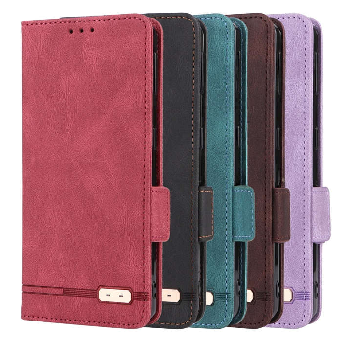 For Sharp Aquos Sense 7 Magnetic Clasp Leather Phone Case(Purple)