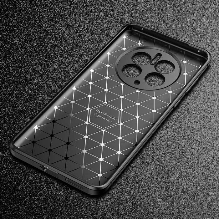 For Huawei Mate 50 Pro Carbon Fiber Texture Fine Hole TPU Phone Case(Blue)