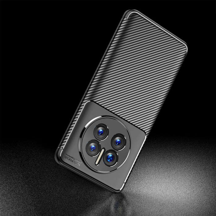 For Huawei Mate 50 Pro Carbon Fiber Texture Fine Hole TPU Phone Case(Blue)