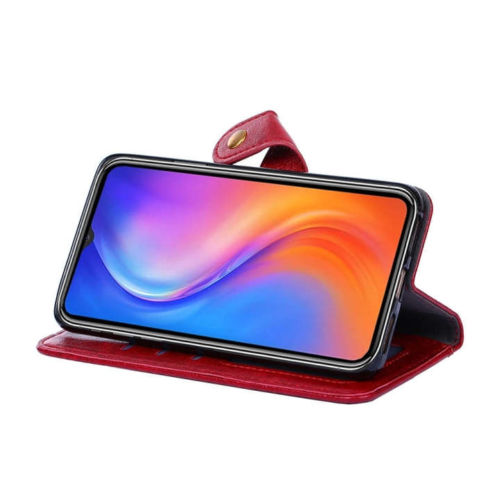 For OnePlus Nord N20 SE 4G Zipper Bag Flip Leather Phone Case(Red)