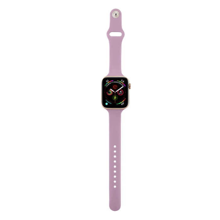 For Apple Watch 5/4 44mm & 3/2/1 42mm Thin Silicone Watch Band(Purple)