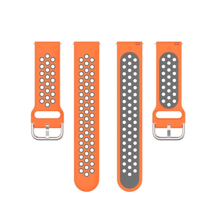 For Galaxy Watch Active2 / Active 20mm Clasp Two Color Sport Watch Band(Orange + Grey)
