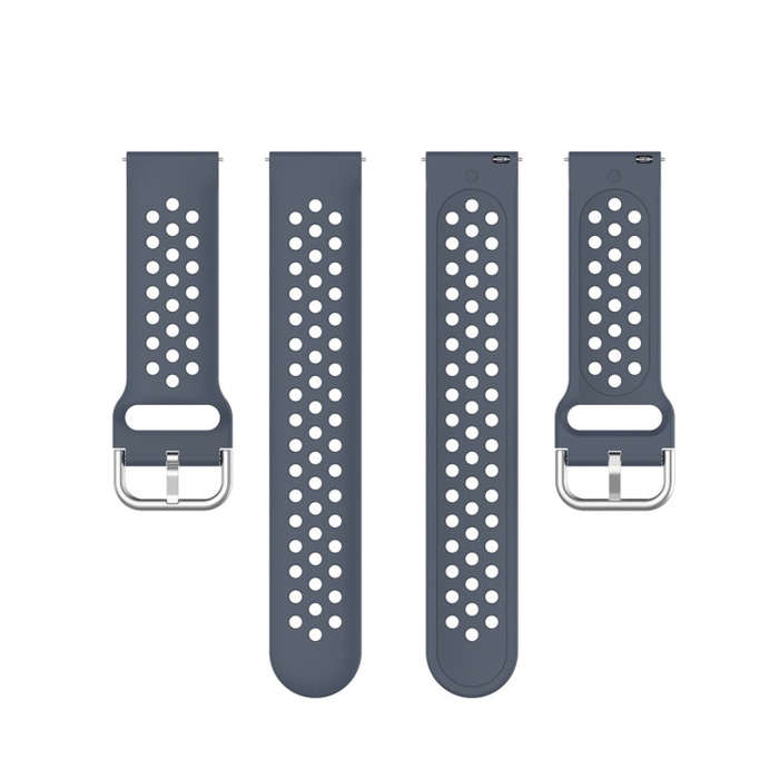 For Huawei Watch GT 46mm / 42mm / GT2 46mm 22mm Clasp Solid Color Sport Watch Band(Grey)