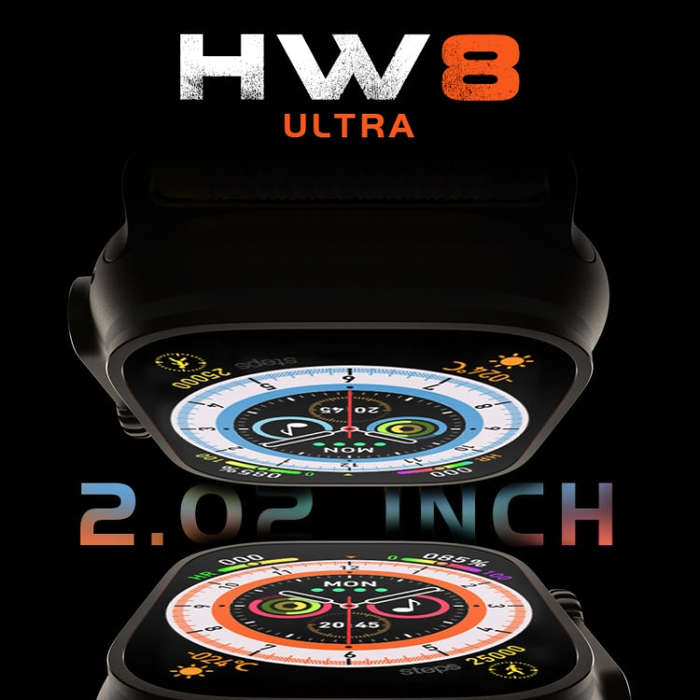 HW8 Ultra 2.02 inch TFT Screen Smart Watch, IP67 Waterproof Support Heart Rate & Blood Oxygen Mon...