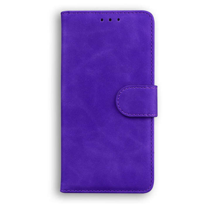 For Infinix Smart 6 Plus Skin Feel Pure Color Flip Leather Phone Case(Purple)