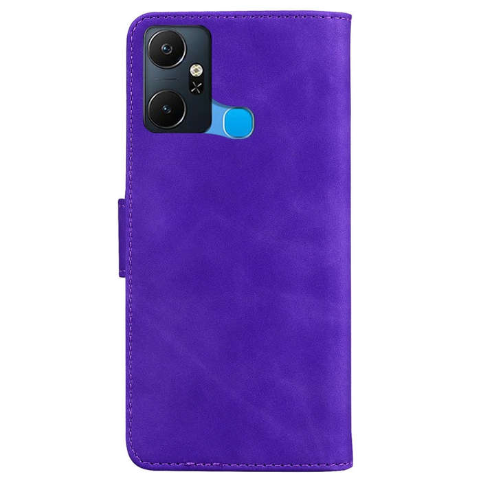 For Infinix Smart 6 Plus Skin Feel Pure Color Flip Leather Phone Case(Purple)