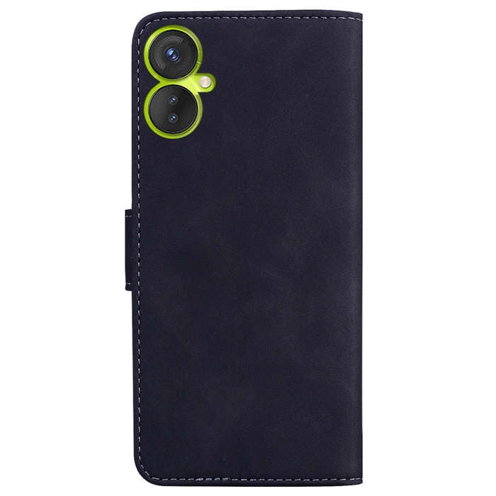 For Tecno Camon 19 Neo Skin Feel Pure Color Flip Leather Phone Case(Black)