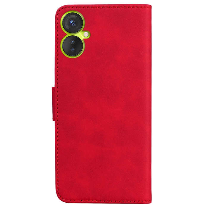For Tecno Camon 19 Neo Skin Feel Pure Color Flip Leather Phone Case(Red)