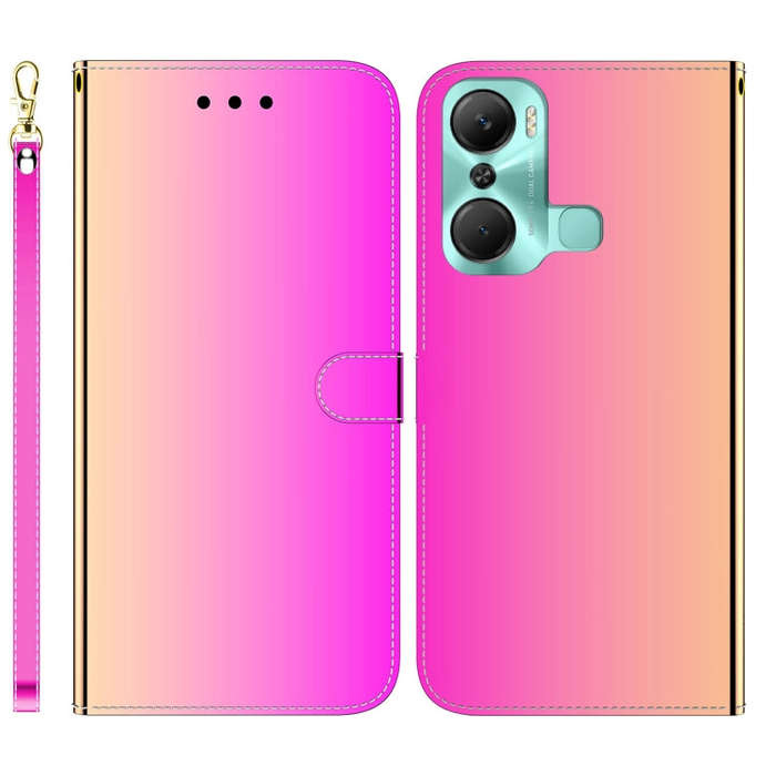 For Infinix Hot 12 Pro Imitated Mirror Surface Leather Phone Case(Gradient Color)