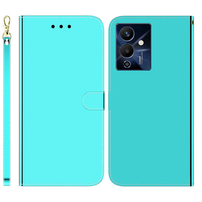 For Infinix Note 12 Pro 5G Imitated Mirror Surface Leather Phone Case(Mint Green)