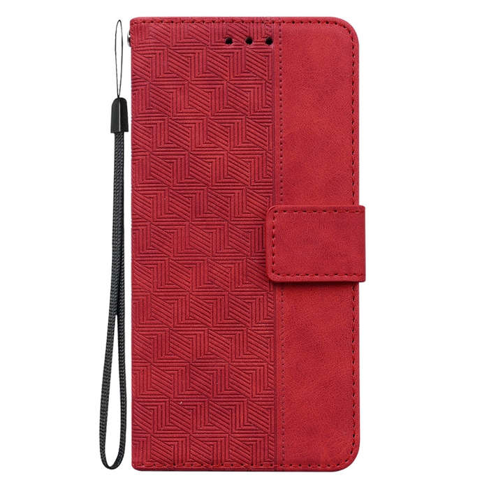 For Tecno Camon 19 Neo Geometric Embossed Flip Leather Phone Case(Red)