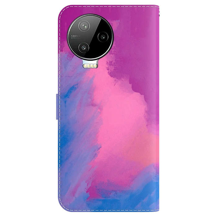 For Infinix Note 12 Pro 4G Watercolor Pattern Flip Leather Phone Case(Purple Red)