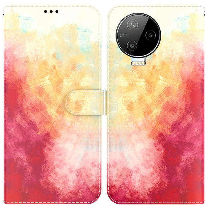 For Infinix Note 12 Pro 4G Watercolor Pattern Flip Leather Phone Case(Spring Cherry)