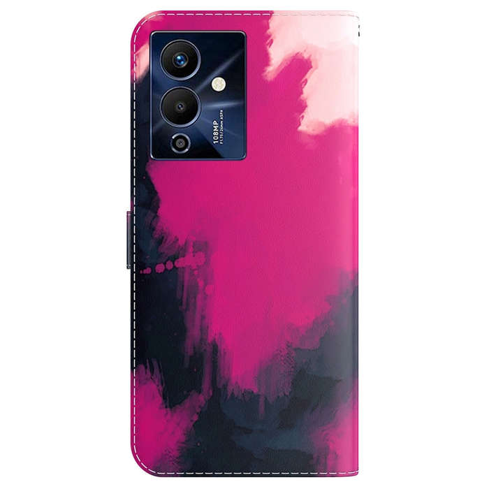 For Infinix Note 12 Pro 5G Watercolor Pattern Flip Leather Phone Case(Berry Color)