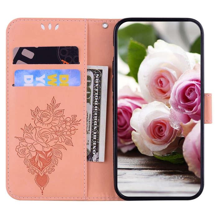 For Tecno Camon 19 Neo Butterfly Rose Embossed Leather Phone Case(Pink)