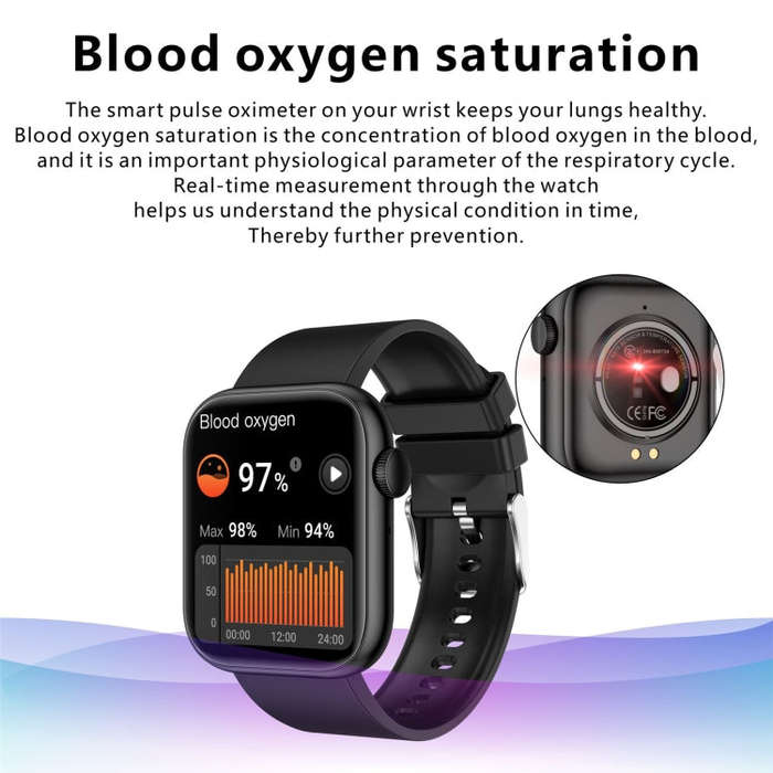 QX7 1.85 inch TFT Screen Smart Watch, Support Bluetooth Call / Hearth Monitoring / 100+ Sports Mo...