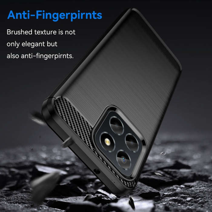 For Honor Play 30 Brushed Texture Carbon Fiber TPU Phone Case(Black)